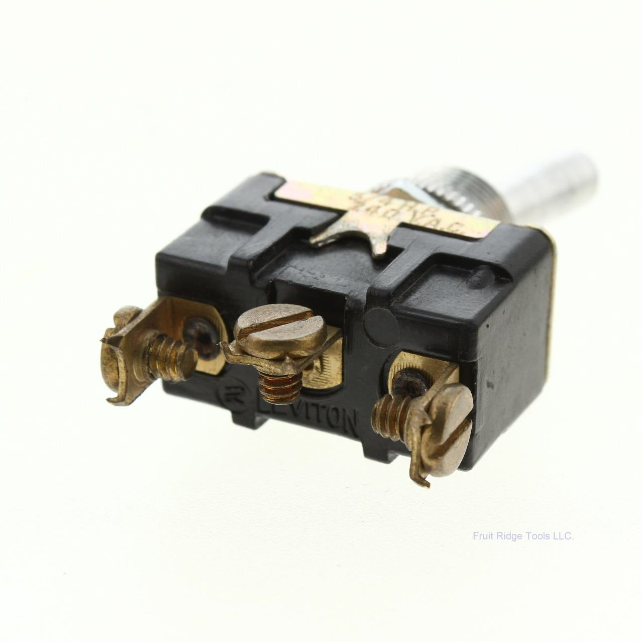 Leviton 5733 SPDT 11/16" Bat Toggle AC Switch ON-ON 3/4HP 15A-125V 10A-250V Bulk