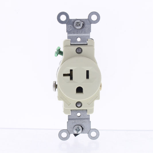 Leviton Almond Scratched Single Outlet Receptacle 5-20R 20A 125V Bulk 5801-A