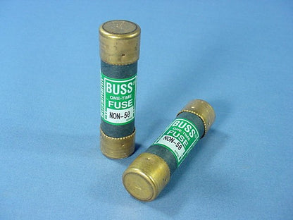 Leviton 58050 Class K5 One-Time Use 3" Buss Cartridge Tube Fuses 50A 250V 2pk