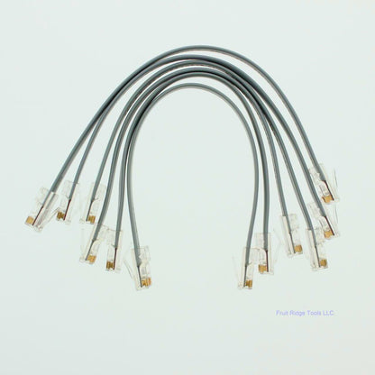 Leviton 58872-89 Gray 8-Position RJ45 Jack Modular 8" Line Cord Patch Cord 6pcs