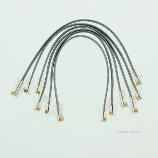 Leviton 58872-89 Gray 8-Position RJ45 Jack Modular 8" Line Cord Patch Cord 6pcs