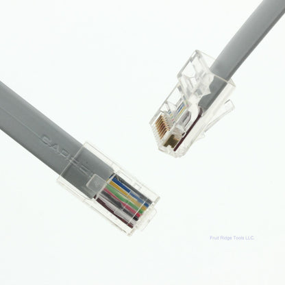 Leviton 58872-89 Gray 8-Position RJ45 Jack Modular 8" Line Cord Patch Cord 6pcs