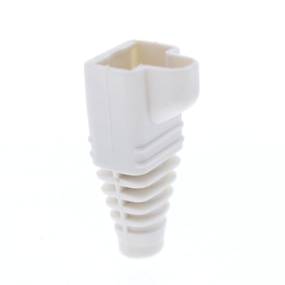 Leviton 59042-W White RJ45 1" PVC Strain Relief Boot for Cat5e Cat6 Cable Jacks