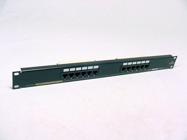 Leviton Power Sum Infotap 12-Port Cat 5 T568B Patch Panel Rack Mount 59484-B12