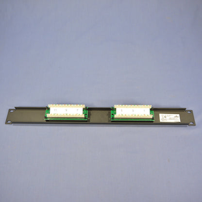 Leviton 19" Cat 5 12-Port Type T568A Wiring Patch Panel Rack Mount 59485-A12