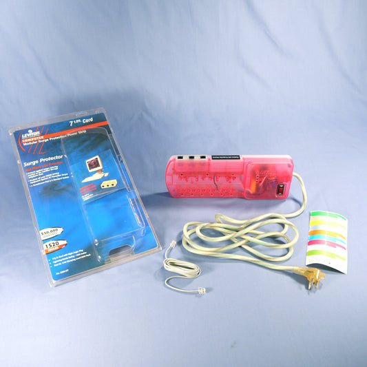Leviton Pink MODULAR Surge Protector Power Strip With Phone Module 15A 5950-STS