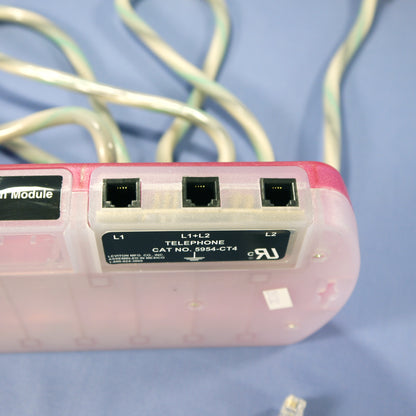 Leviton Pink MODULAR Surge Protector Power Strip With Phone Module 15A 5950-STS