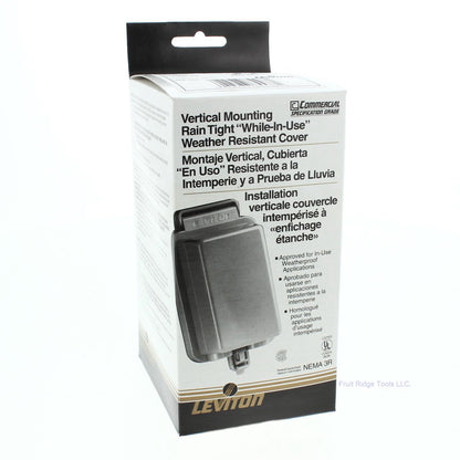 Leviton Gray Raintight-While-In-Use Outdoor Single Receptacle Cover 5978-GY