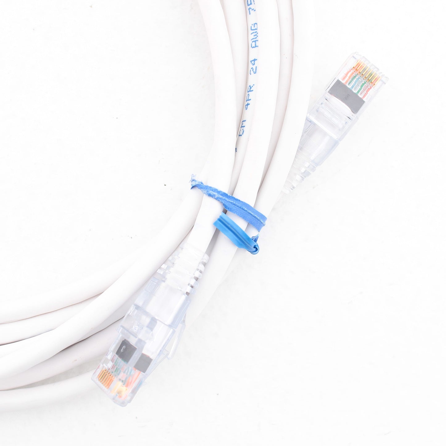 Leviton 5D460-15W White Cat5e 15 Feet Ethernet Cable Patch Cord Network Booted