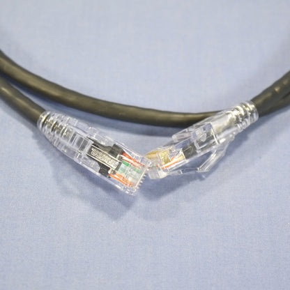 Leviton 5D460-3E Black 5e 3ft Ethernet Cable Patch Cord Network Gigamax Slimline