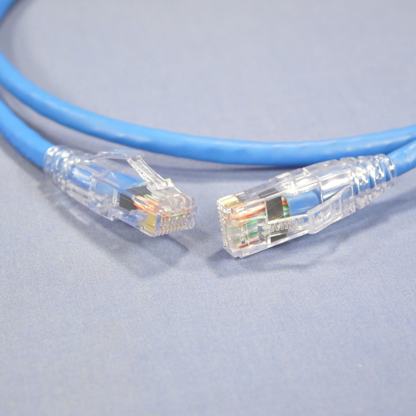 Leviton 5D460-3L Blue 5e 3ft Ethernet Cable Patch Cord Network Gigamax Slimline