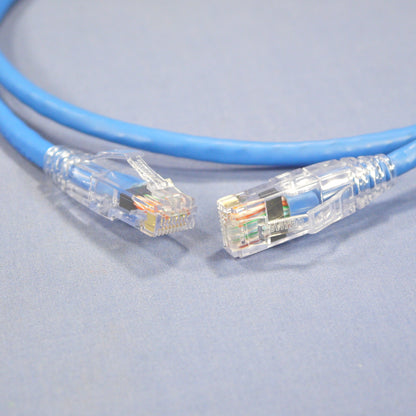 Leviton 5D460-3L Blue 5e 3ft Ethernet Cable Patch Cord Network Gigamax Slimline