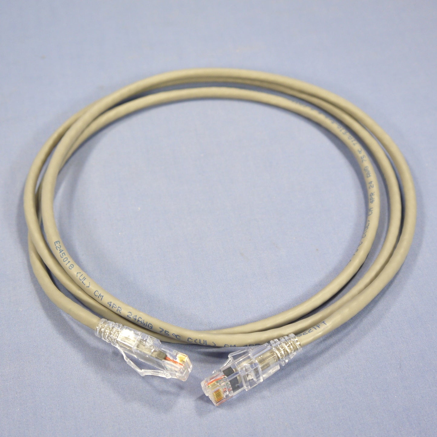 Leviton 5D460-5S Gray Gigamax Slimline 5Ft Ethernet LAN Patch Cord Network Cable
