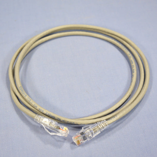 Leviton 5D460-5S Gray Gigamax Slimline 5Ft Ethernet LAN Patch Cord Network Cable