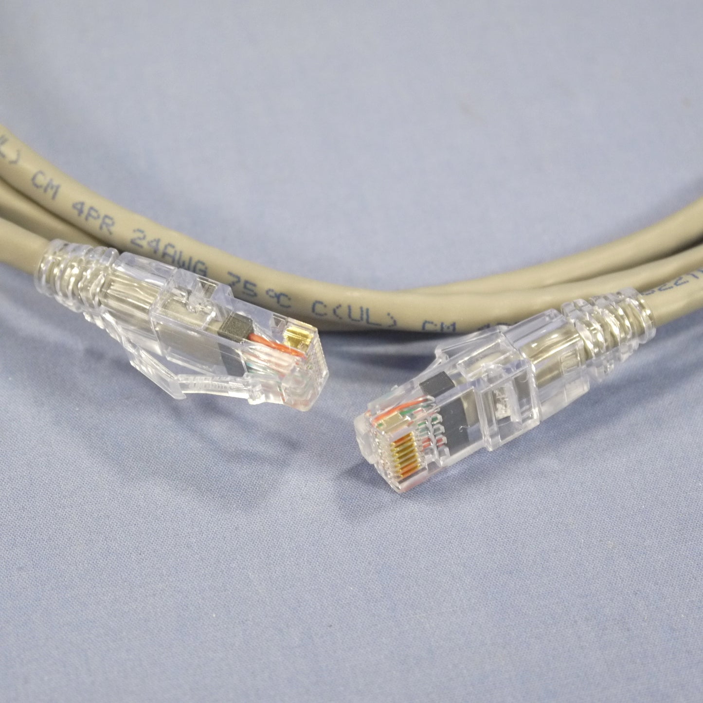 Leviton 5D460-5S Gray Gigamax Slimline 5Ft Ethernet LAN Patch Cord Network Cable