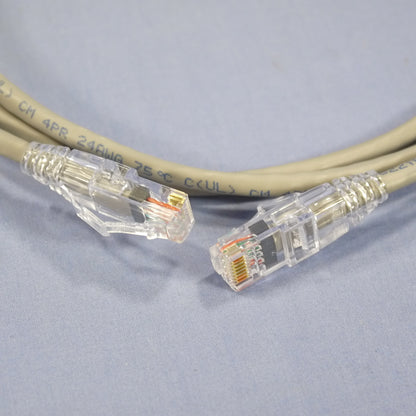 Leviton 5D460-5S Gray Gigamax Slimline 5Ft Ethernet LAN Patch Cord Network Cable