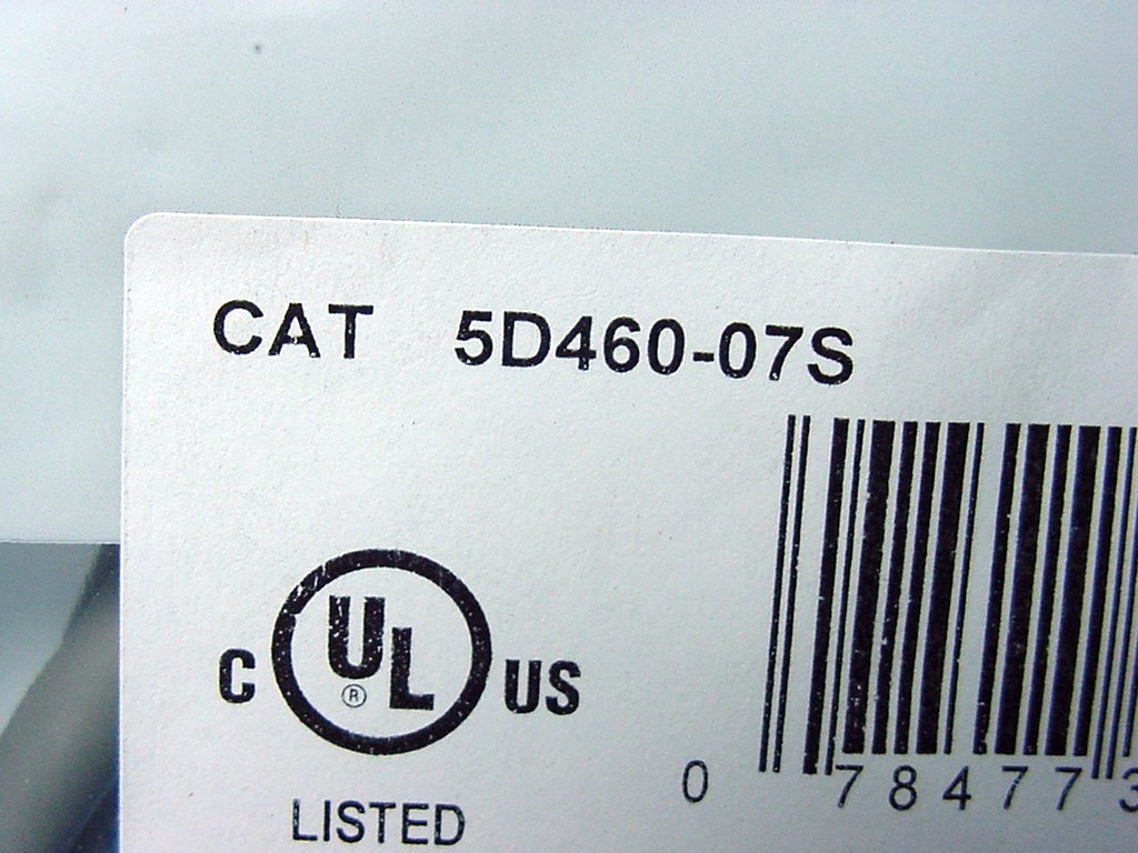 Leviton 5D460-7S Gray Cat5e 7ft Ethernet Cable Data Patch Cord Network Booted