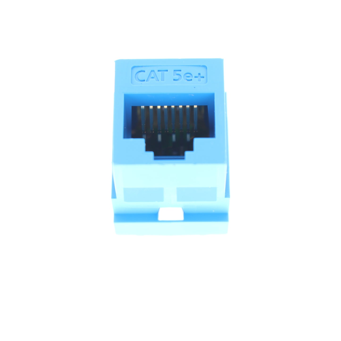 Leviton 5E1FP 1-Gang Stainless Steel 1-Port Quickport Cover w/ Blue Cat 5E+ Jack