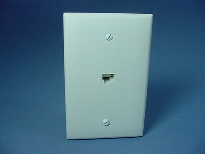 Leviton 5EA10-M1W White 1-Gang Thermoplastic Unbreakable Midway Wallplate Cover