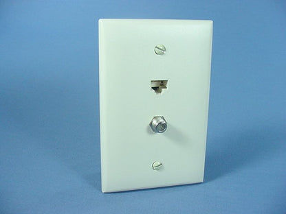 Leviton 5EA10-M2T Light Almond 1-Gang Unbreakable Nylon Midway Wallplate Cover