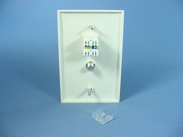 Leviton 5EA10-M2T Light Almond 1-Gang Unbreakable Nylon Midway Wallplate Cover