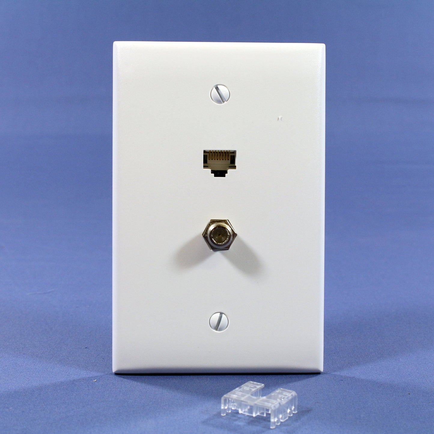 Leviton 5EA10-M2W White 1-Gang Thermoplastic Unbreakable Midway Wallplate Cover