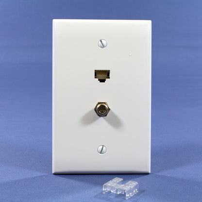 Leviton 5EA10-M2W White 1-Gang Thermoplastic Unbreakable Midway Wallplate Cover