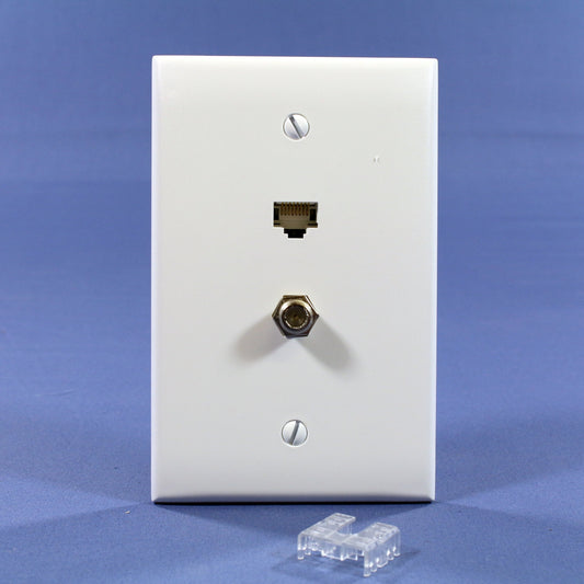 Leviton 5EA10-M2W White 1-Gang Thermoplastic Unbreakable Midway Wallplate Cover