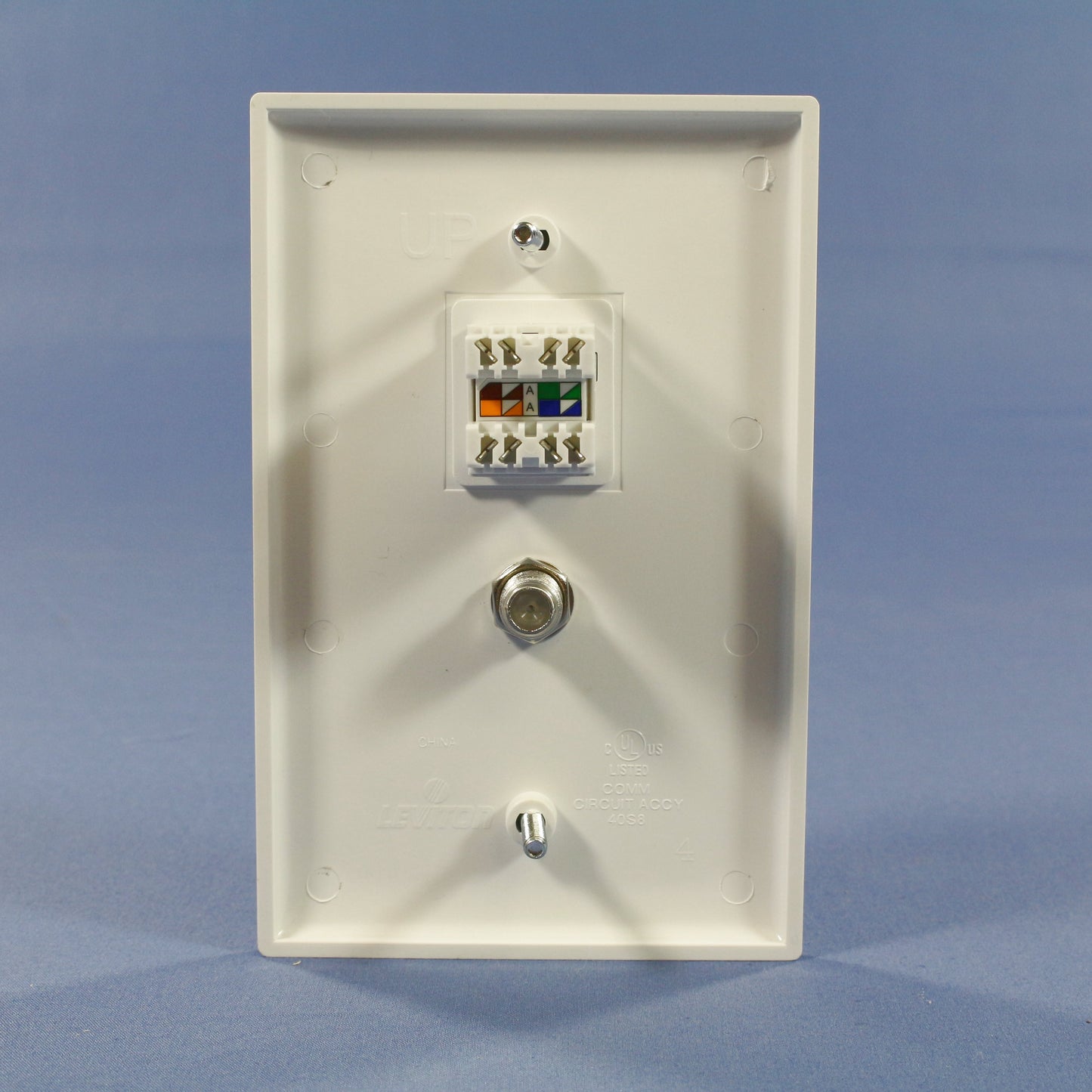 Leviton 5EA10-M2W White 1-Gang Thermoplastic Unbreakable Midway Wallplate Cover