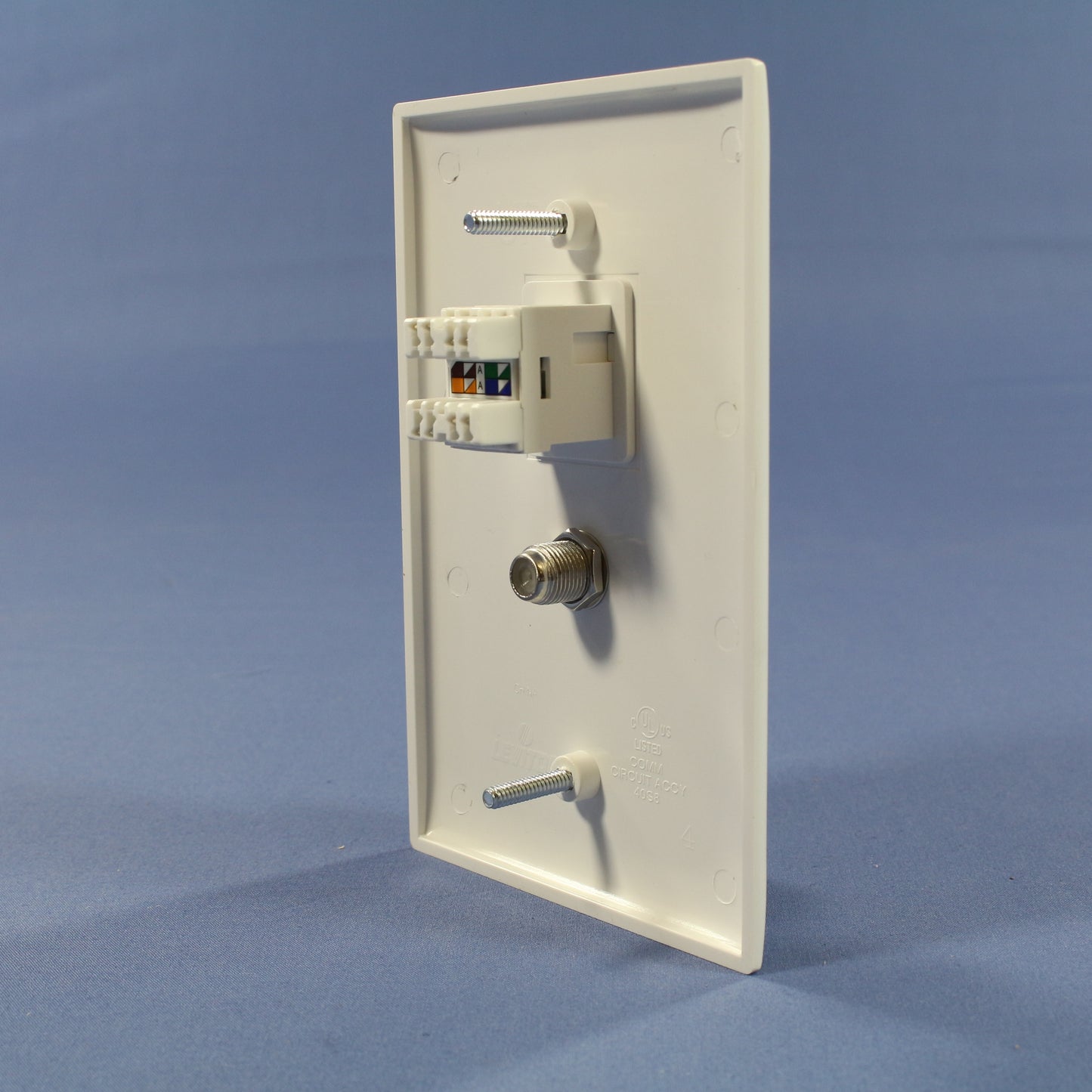 Leviton 5EA10-M2W White 1-Gang Thermoplastic Unbreakable Midway Wallplate Cover