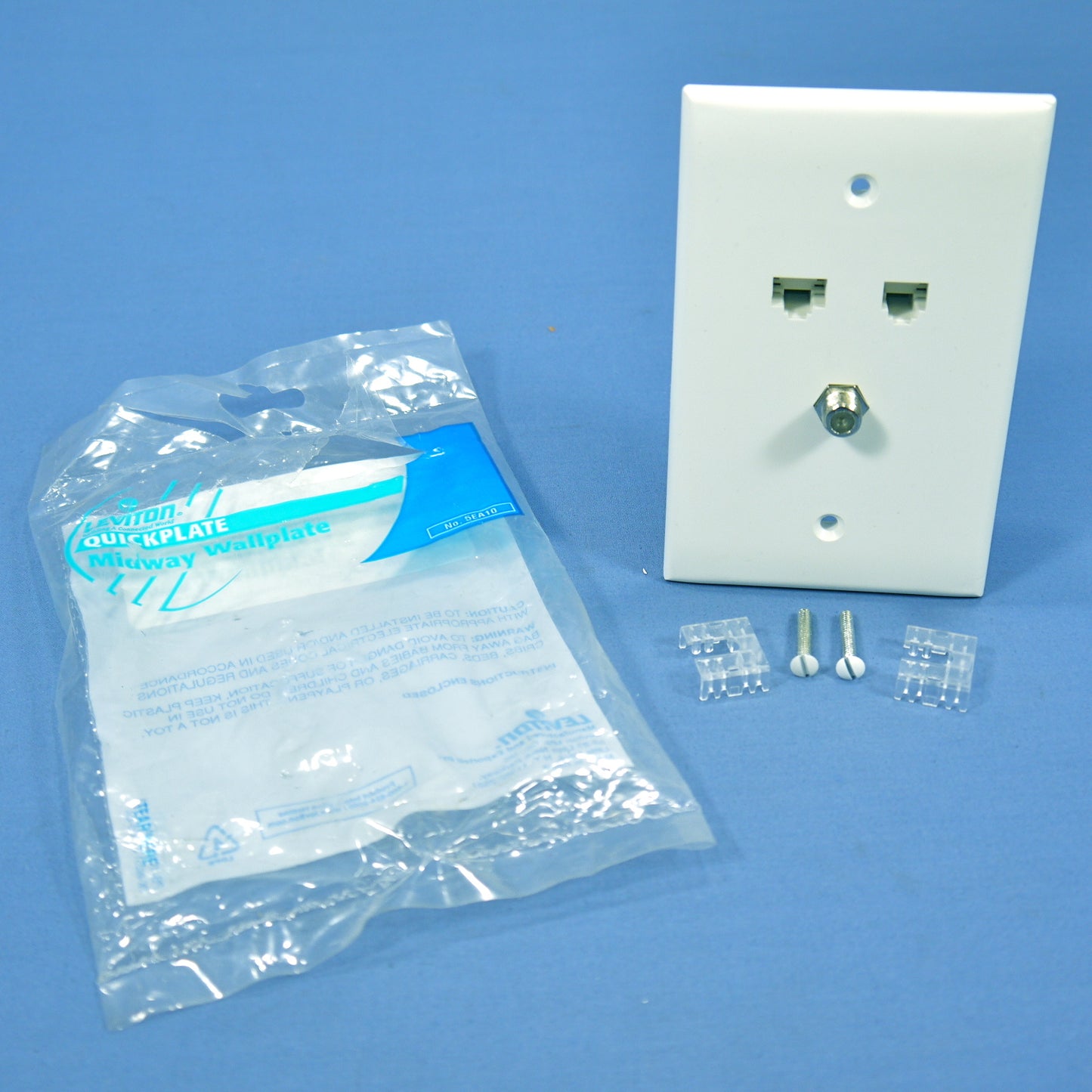 Leviton 5EA10-M3W White 1-Gang Thermoplastic Unbreakable Midway Wallplate Cover