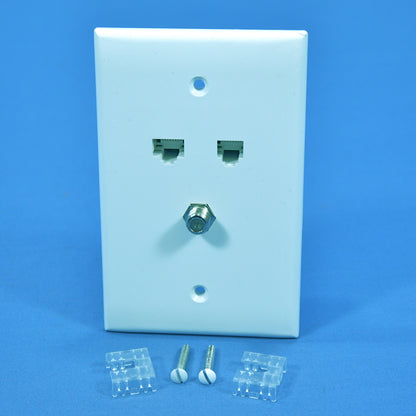 Leviton 5EA10-M3W White 1-Gang Thermoplastic Unbreakable Midway Wallplate Cover