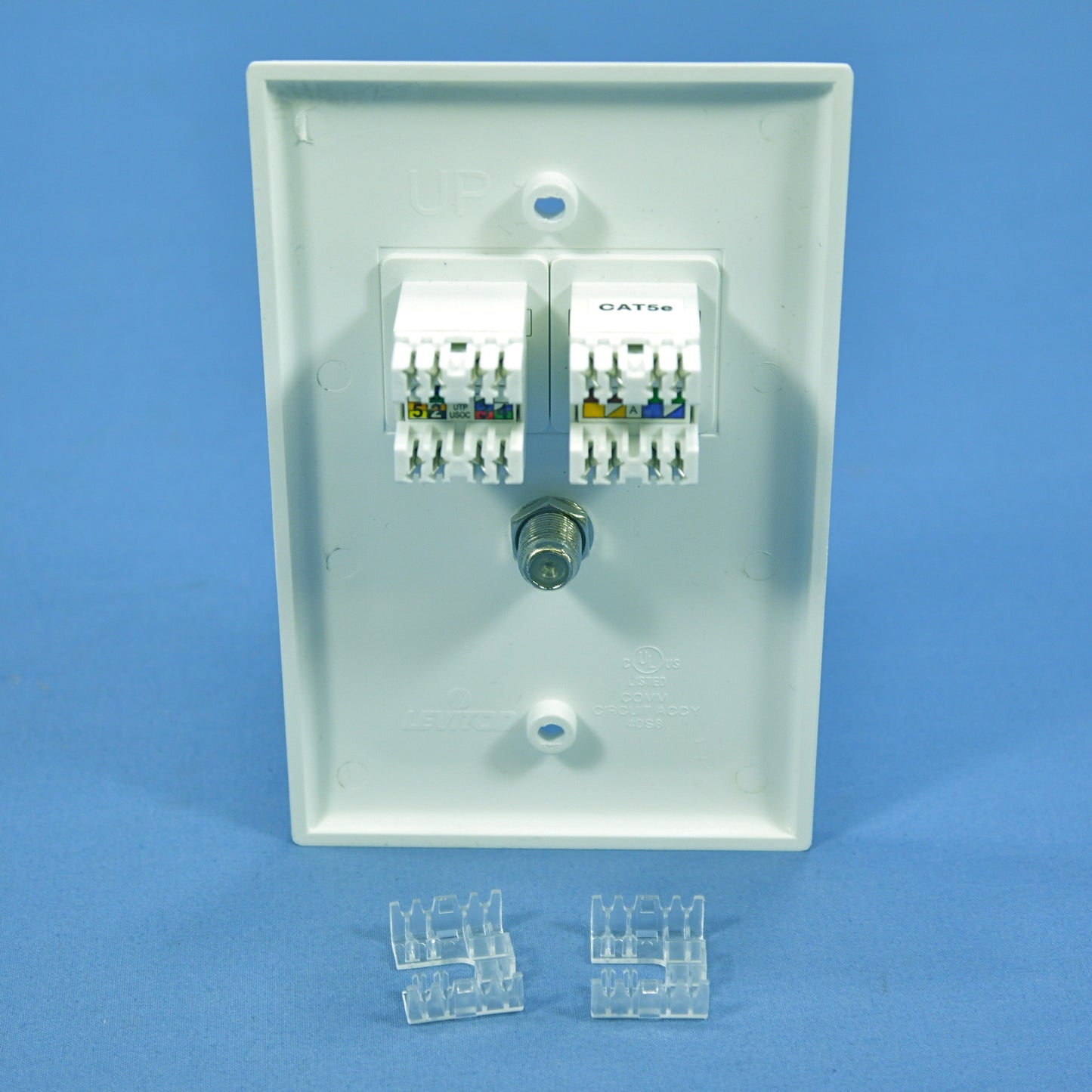 Leviton 5EA10-M3W White 1-Gang Thermoplastic Unbreakable Midway Wallplate Cover