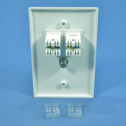 Leviton 5EA10-M3W White 1-Gang Thermoplastic Unbreakable Midway Wallplate Cover