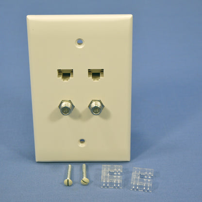 Leviton 5EA10-M4T Light Almond 1-Gang Unbreakable Nylon Midway Wallplate Cover