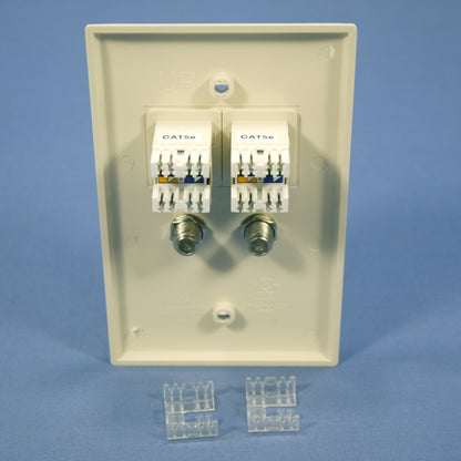 Leviton 5EA10-M4T Light Almond 1-Gang Unbreakable Nylon Midway Wallplate Cover