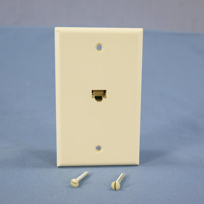 Leviton 5EA10-S1T Light Almond 1-Gang 1-Data Jack Unbreakable Wallplate Cover
