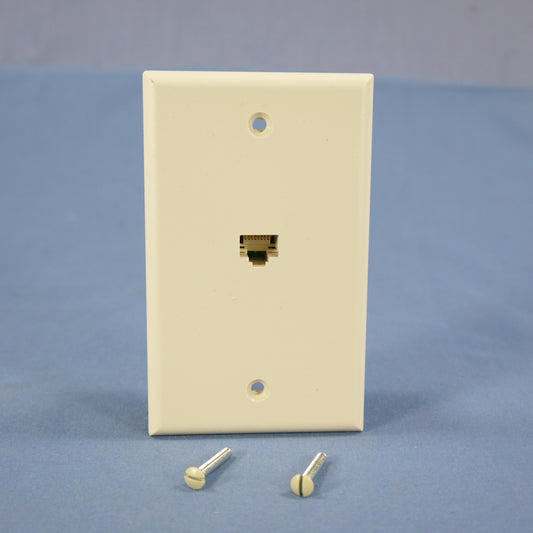 Leviton 5EA10-S1T Light Almond 1-Gang 1-Data Jack Unbreakable Wallplate Cover