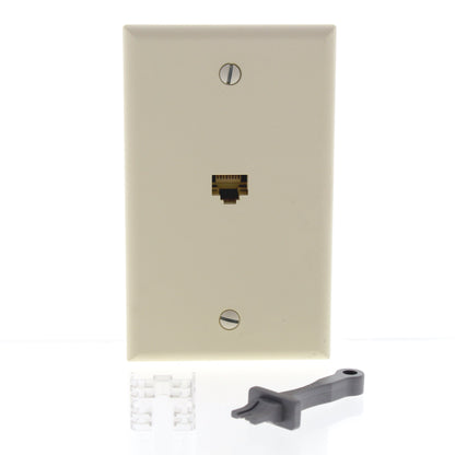 Leviton SEA20-S1A Almond 1-Gang Standard Nylon Wallplate Cover w/ Ethernet Jack