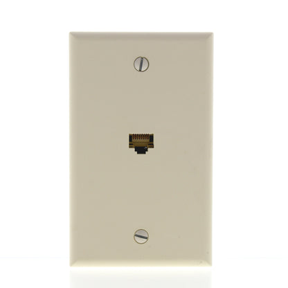 Leviton SEA20-S1A Almond 1-Gang Standard Nylon Wallplate Cover w/ Ethernet Jack