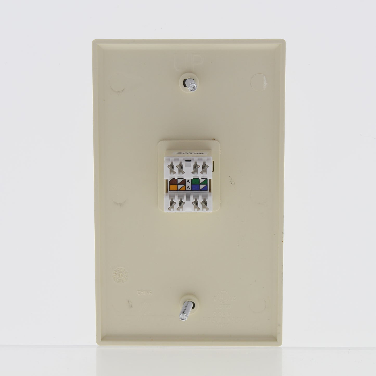 Leviton SEA20-S1A Almond 1-Gang Standard Nylon Wallplate Cover w/ Ethernet Jack