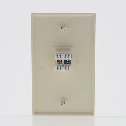 Leviton SEA20-S1A Almond 1-Gang Standard Nylon Wallplate Cover w/ Ethernet Jack