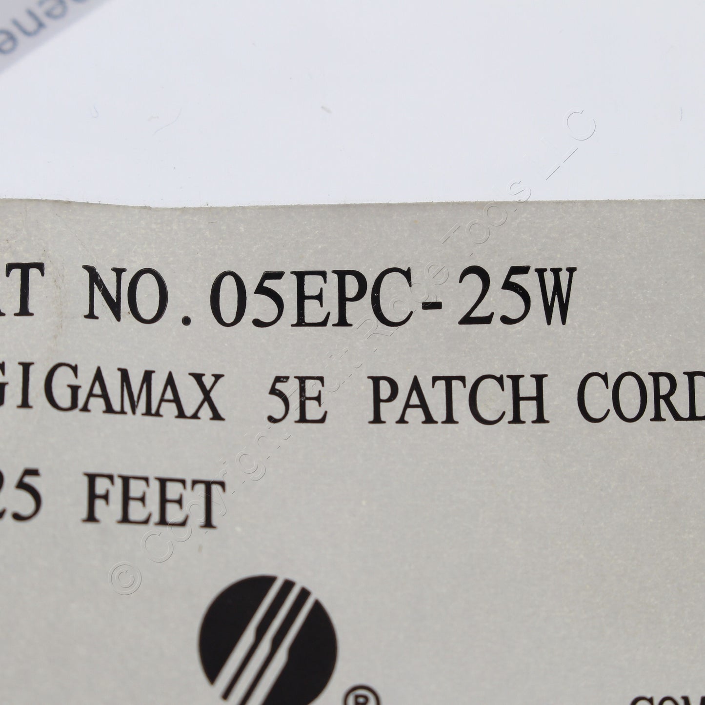 Leviton 5EPC-25W 25' White Gigamax Cat 5E Voice Patch Cable 25 Feet Network Cord