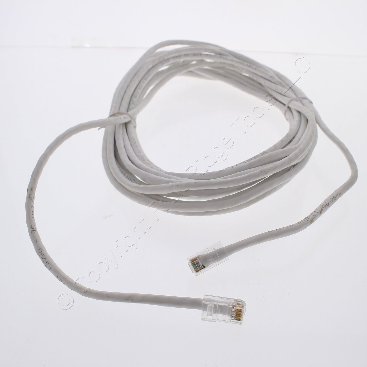 Leviton 5EPC-25W 25' White Gigamax Cat 5E Voice Patch Cable 25 Feet Network Cord