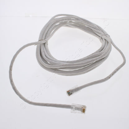 Leviton 5EPC-25W 25' White Gigamax Cat 5E Voice Patch Cable 25 Feet Network Cord
