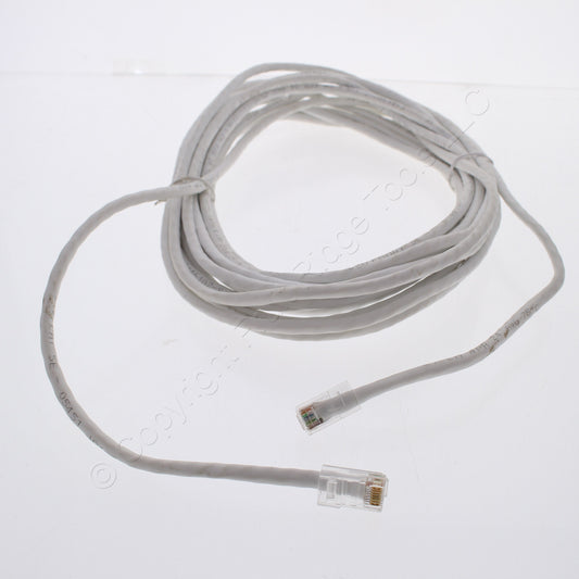 Leviton 5EPC-25W 25' White Gigamax Cat 5E Voice Patch Cable 25 Feet Network Cord