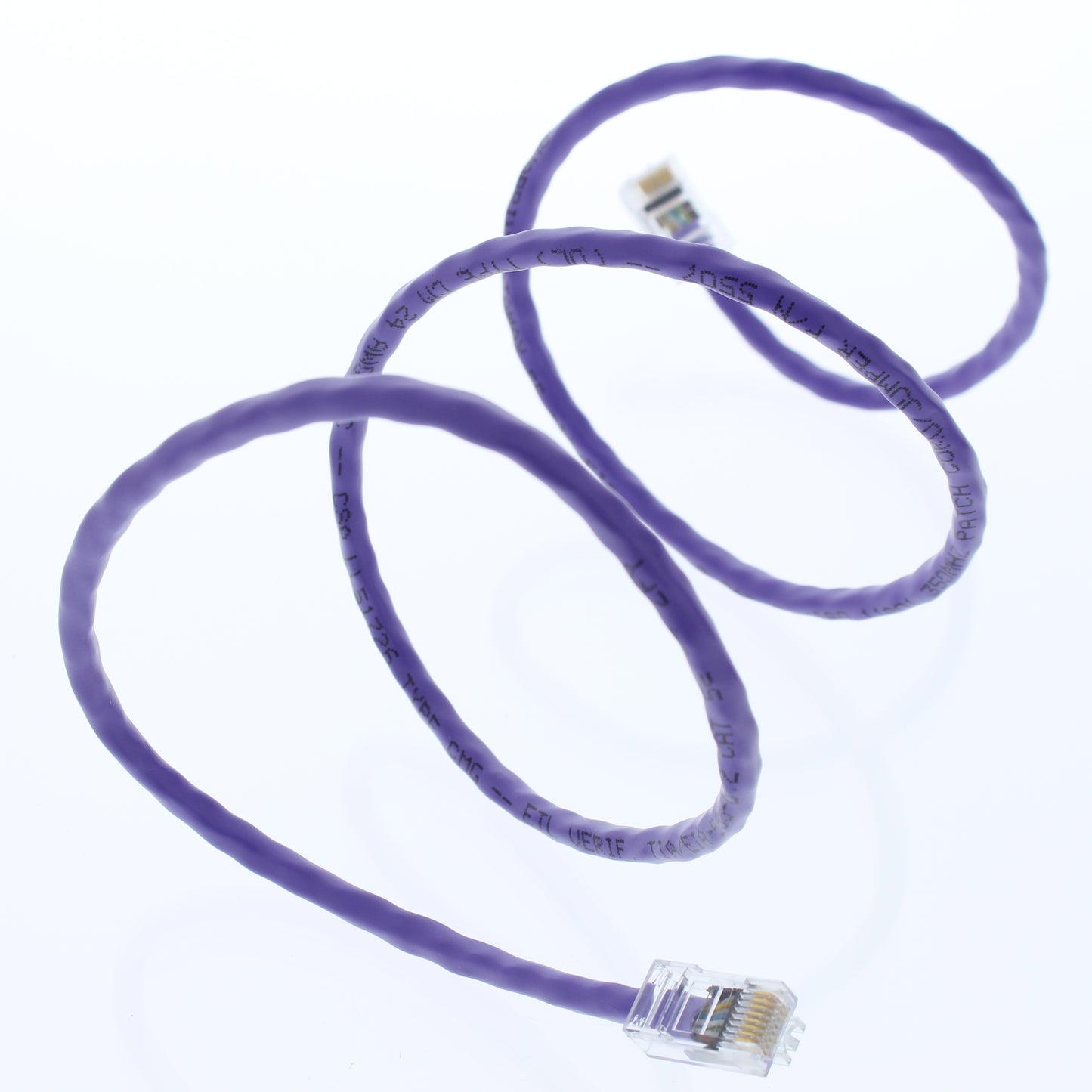 Leviton 05EPC-3V 3' Purple Violet Gigamax Cat 5E Patch Cable 3 Feet Network Cord