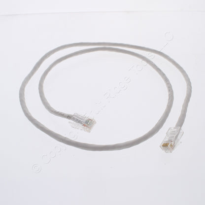 Leviton 05EPC-3W 3' White Gigamax Cat 5E Patch Cable 3 Feet Network Cord