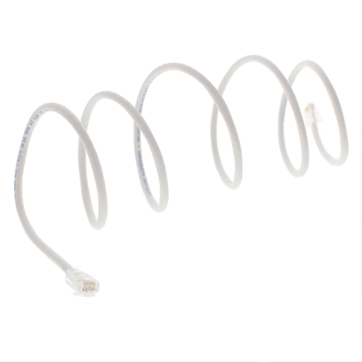 Leviton 05EPC-5W 5' White Gigamax Cat 5E Patch Cable 5 Feet Network Cord