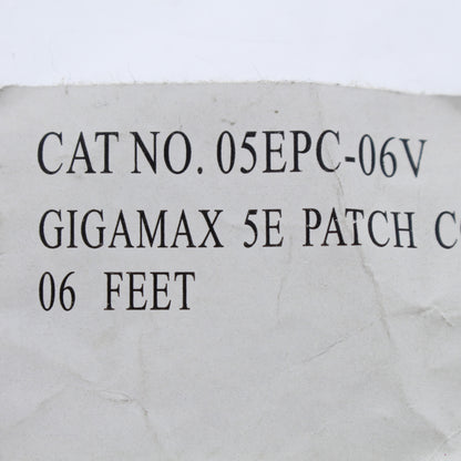 Leviton 5EPC-6V 6' Purple Violet Gigamax Cat 5E Patch Cable 6 Feet Network Cord